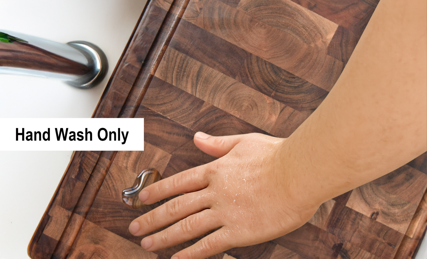 Acacia End Grain Cutting Board – Premium Wooden Chopping / Serving Board with Juice Groove